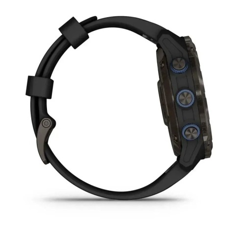 Смарт-часы Garmin Descent Mk3i (51 мм) карбоново-серые DLC титановые с черным силиконовым ремешком и Descent T2 Transceiver