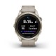 Смарт-часы Garmin fenix 7S Pro Sapphire Solar Edition нежно-золотистые с кожаным ремешком цвета известняка