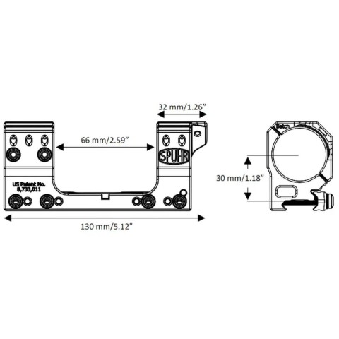Моноблок Spuhr SP-4001C Gen3, Ø34, H30mm/1,18