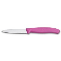 Нож кухонный Victorinox SwissClassic, 8 см, серрейтор, розовый