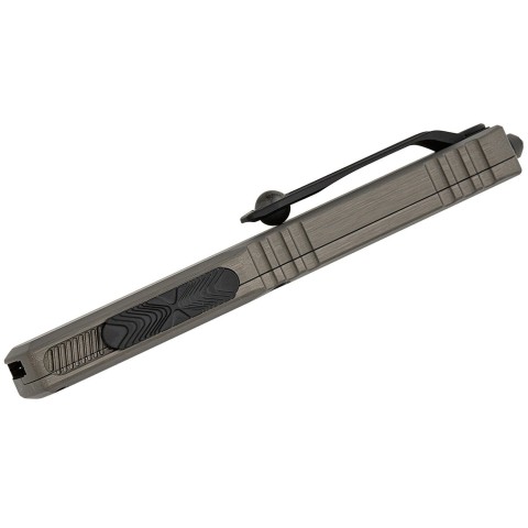 Ніж Microtech Ultratech Gen III OTF, ZBP D/E, tatical, напівсеррейтор, сірий