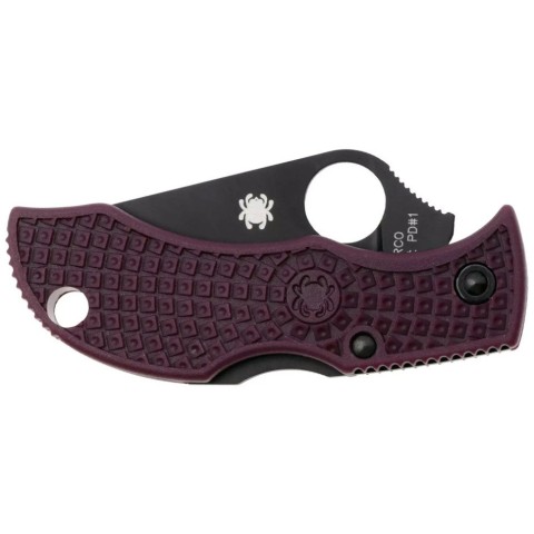 Ніж Spyderco Manbug Black Blade, Micro-Melt PD#1, FRN burgundy