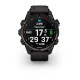 Смарт-годинник Garmin Descent Mk3i (43 мм) карбоново-сірий DLC титановий з чорним силіконовим ремінцем