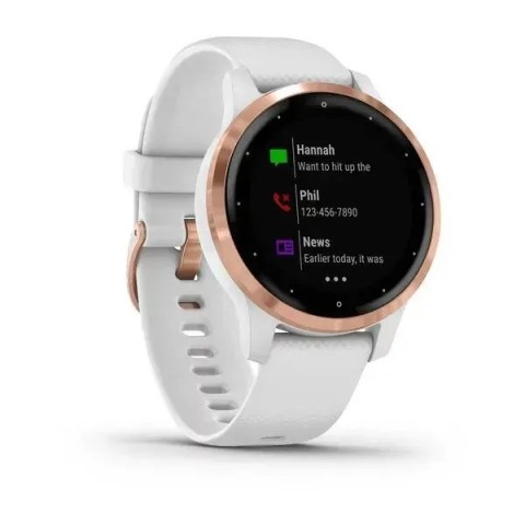 Смарт-годинник Garmin vivoactive 4S білий з рожево-золотистим безелем