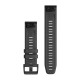 Ремешки для часов Garmin QuickFit 22 силиконовые, грифельно-серые с черной фурнитурой