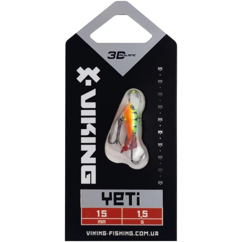 Балансир Viking Fishing Yeti Ice Jig 15mm 1.5g #04 Fire Perch