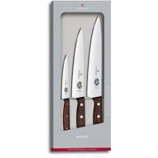 Набір кухонний Victorinox Wood Carving Set 3 ножа з дерев. ручкою (12,19,22см) у подар.упак.