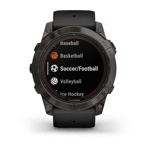 Смарт-часы Garmin fenix 7X Pro Sapphire Solar Edition карбоново-серые титановые DLC с черным ремешком