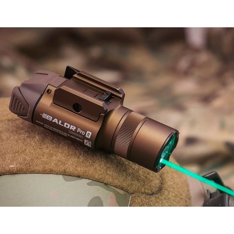 Ліхтар з ЛЦВ Olight Baldr Pro R Green Laser Desert Tan