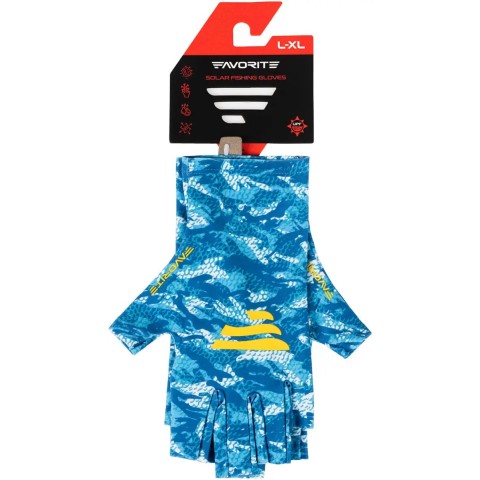 Перчатки Favorite Solar Fishing Gloves 5 Cut L/XL white/blue