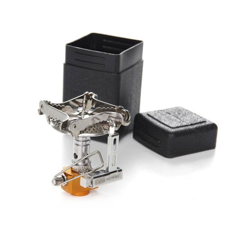 Пальник портативний газовий для кемпінгу СИЛА Міні з п'єзопідпалювачем 70х58х81 мм