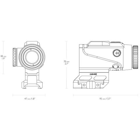Приціл призматичний Hawke Prism Sight 4x24 сітка 5,56 BDC Dot
