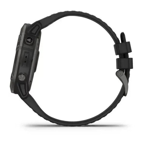 Смарт-годинник Garmin fenix 6X Pro Solar титановий сірий DLC з чорним ремінцем