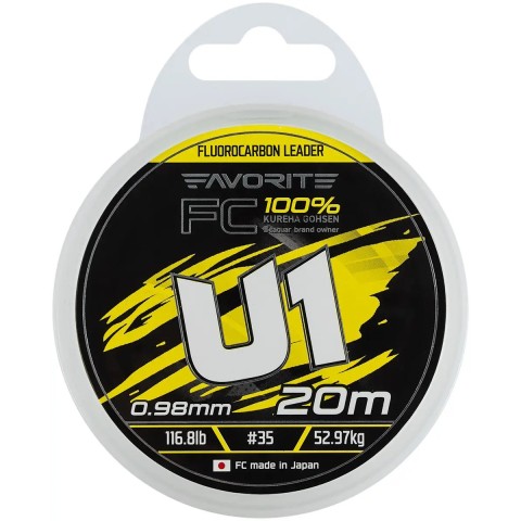 Флюорокарбон Favorite U1 FC 20m #35/0.98mm 116.8lb/52.97kg