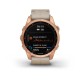 Смарт-часы Garmin fenix 7S Sapphire Solar розово-золотистые титановые с кожаным ремешком цвета известняка