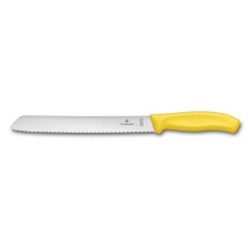 Нож кухонный для хлеба Victorinox SwissClassic, серрейтор, 21 cм, желтый, блистер