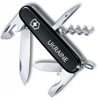 Ніж Victorinox Spartan Ukraine 91мм,12функ,чорн ,Ukraine біл.