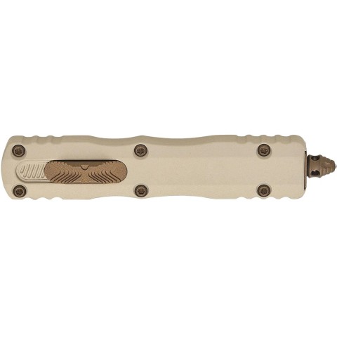 Нож Microtech Dirac, D/E Burnt Bronze Standard champagne