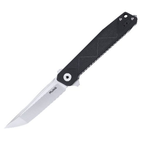 Ніж складаний туристичний Ruike P127-B, (9.1 см) 14C28N / G10 + steel 420 чорний