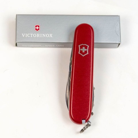 Ніж Victorinox Spartan Mat 91мм,12функ,черв.мат,штоп