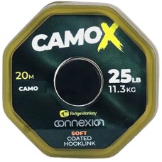 Повідковий матеріал RidgeMonkey Connexion CamoX Soft Coated Hooklink 20m 25lb/11.3kg