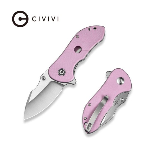 Ніж складаний кишеньковий Civivi Gordo, (6.4 см) D2 / G10 рожевий