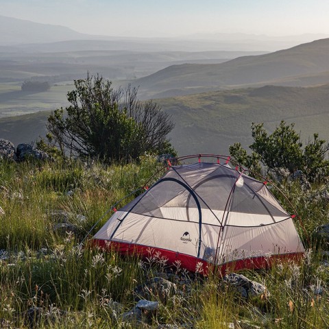 Намет надлегкий двомісний  з футпринтом Naturehike Star-River 2 Updated NH17T012-T, 210T, помаранчевий