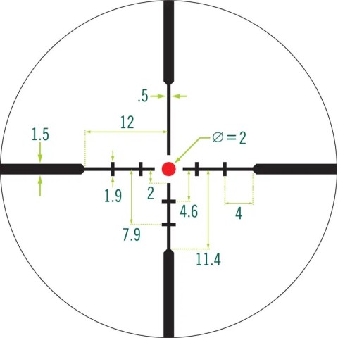 Приціл оптичний Vortex Crossfire, 1.5-5.5x32 Scout, 2A BDC, 1/4 MOA, (Illuminated) black