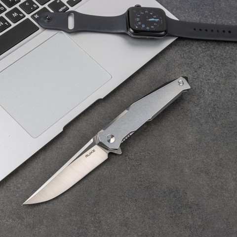 Ніж складаний туристичний Ruike P108-SF, (8.8 см) 14C28N / 3cr14n сірий