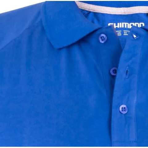 Теніска поло Shimano Short Sleeve Polo Blue M