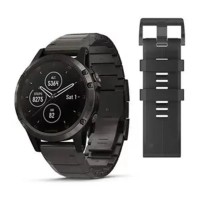Смарт-годинник Garmin fenix 5 Plus Sapphire сірий титановий DLC з титановим ремінцем