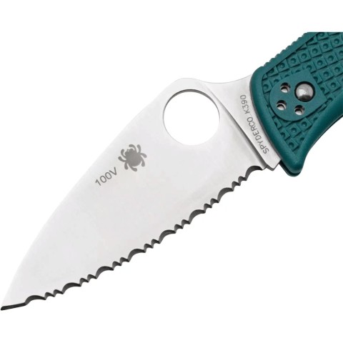 Ніж Spyderco Leafjumper, serrated blue (C262SBLK390)