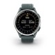 Смарт-годинник Garmin Approach S44 зі сріблястим алюмінієвим безелем та сірим ремінцем