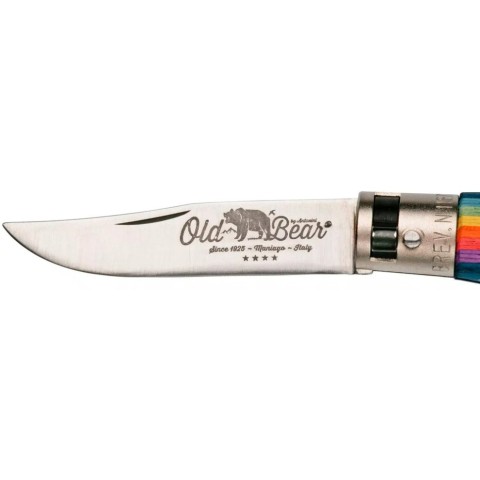 Ніж Old Bear Rainbow S, 420 steel, wood handle,, rainbow