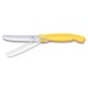 Нож кухонный складной Victorinox SwissClassic 11 см, серрейтор, скругленный, желтый