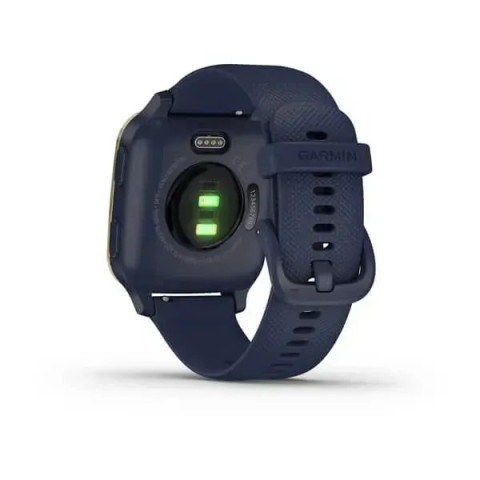 Смарт-часы Garmin Venu Sq Music Edition темно-синие со светло-золотистым безелем