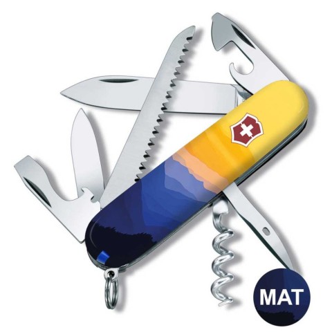 Ніж Victorinox Camper Ukraine 91мм,13функ ,Гірський пейзаж