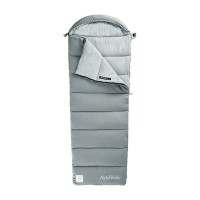 Спальник з капюшоном із звичайним мішком для зберігання Naturehike M400 CNK2350WS023, (1°C), лівий, сірий
