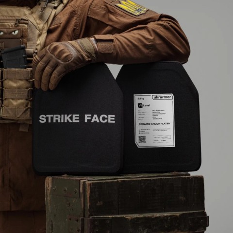 Комплект бронеплит керамічних Ukrarmor 6 клас, 5,6 кг M (25х30 см.)