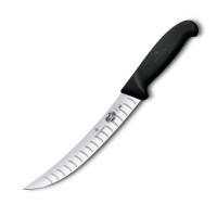 Кухонний ніж Victorinox Fibrox Butcher лезо 25см вузьке ріфл. з чорн. ручкою
