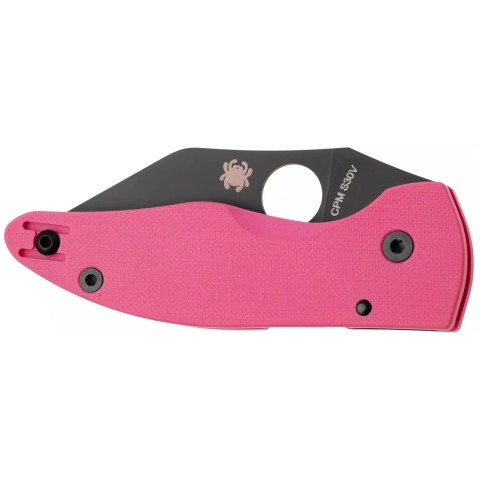 Нож Spyderco MicroJimbo Black Blade ц:pink