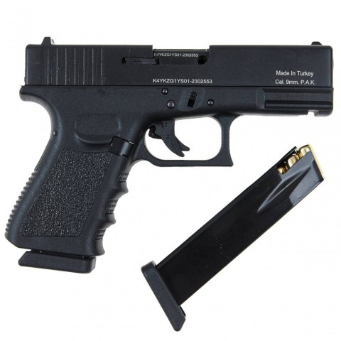 Стартовый пистолет KUZEY GN-19#2 Black/Black Grips