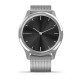 Смарт-годинник Garmin vivomove Luxe зі сріблястими корпусом та ремінцем