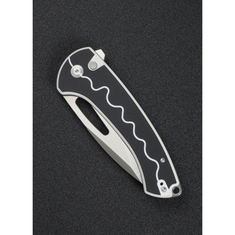Ніж складаний туристичний Sencut Squiggy, (9.9 см) 9Cr18MoV / G10 чорно-білий