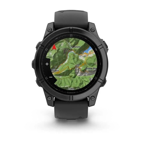 Смарт-годинник Garmin fenix E (47 мм) сланцево-сірий нержавіюча сталь/чорний