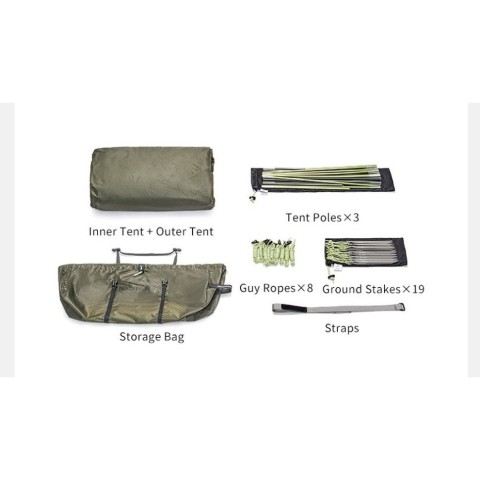 Намет двомісний Naturehike Opalus, UL, CNK2450WS036, темно-зелений