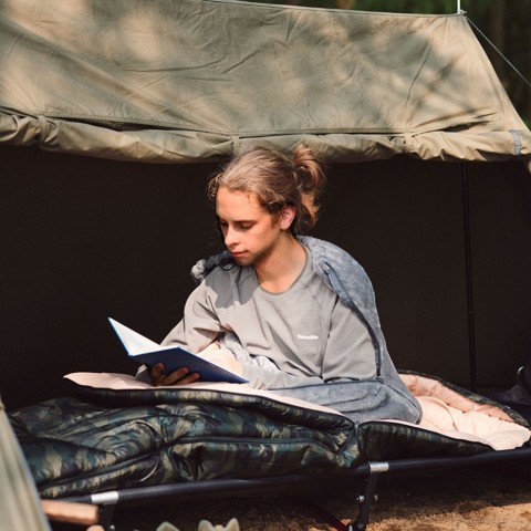 Спальний мішок з капюшоном Naturehike M320 CNK2350WS023, зелений камуфляж, лівий