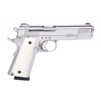 Стартовый пистолет KUZEY 911#3 Shiny Chrome Plating/White Grips