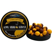 Бойлы Crazy Carp Hybrid Wafters 12mm Devil Squid & Scopex (55шт/уп)