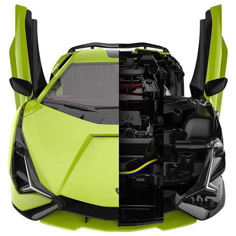 Машинка-конструктор Rastar Lamborghini Sian 1:18. Зелений
